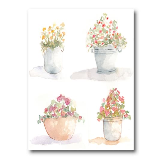 Designart - Four Outdoor Flower Pots